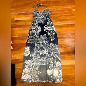 Long tunic dress halter